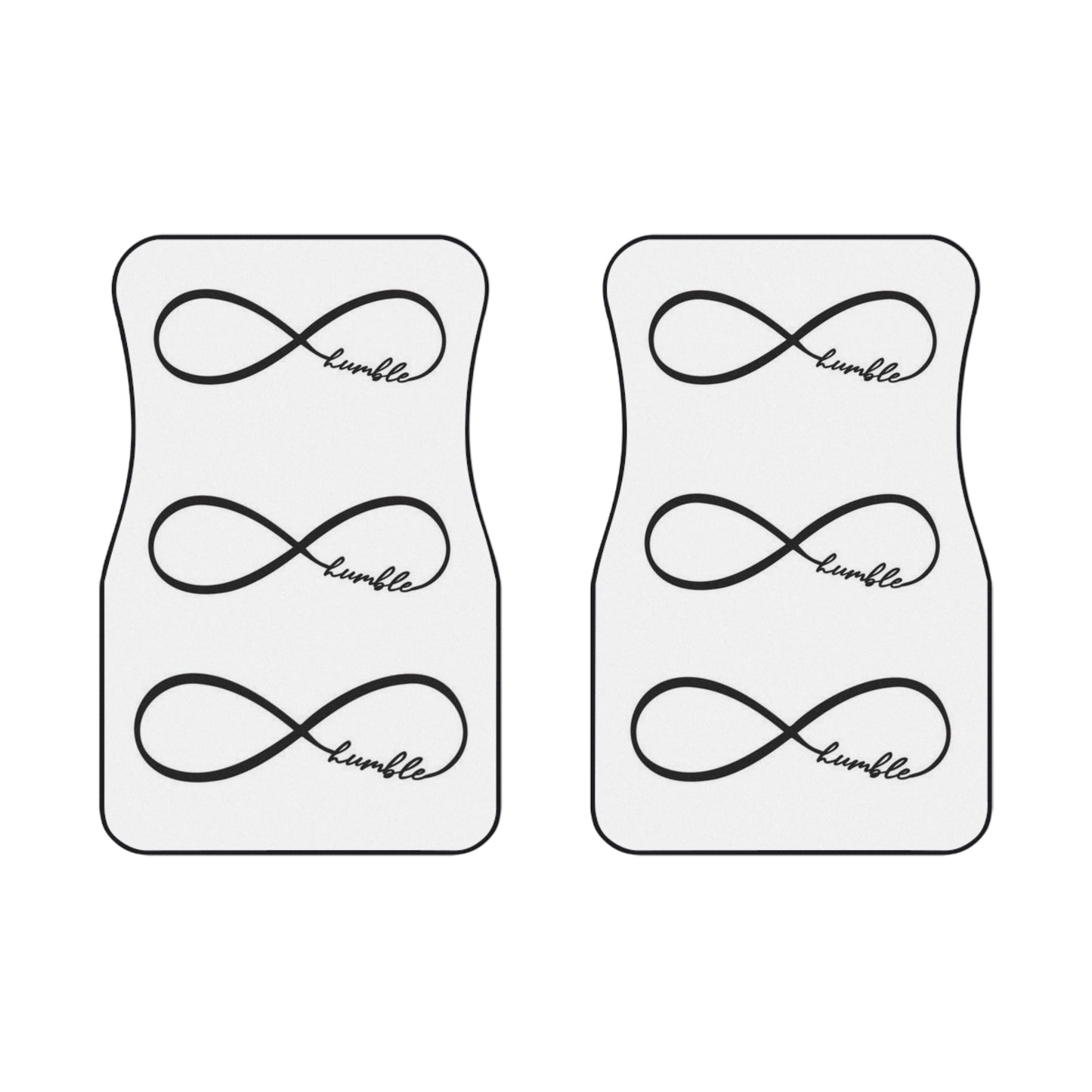 Stylish Infinity Symbol Front Car Mats - Humble Design