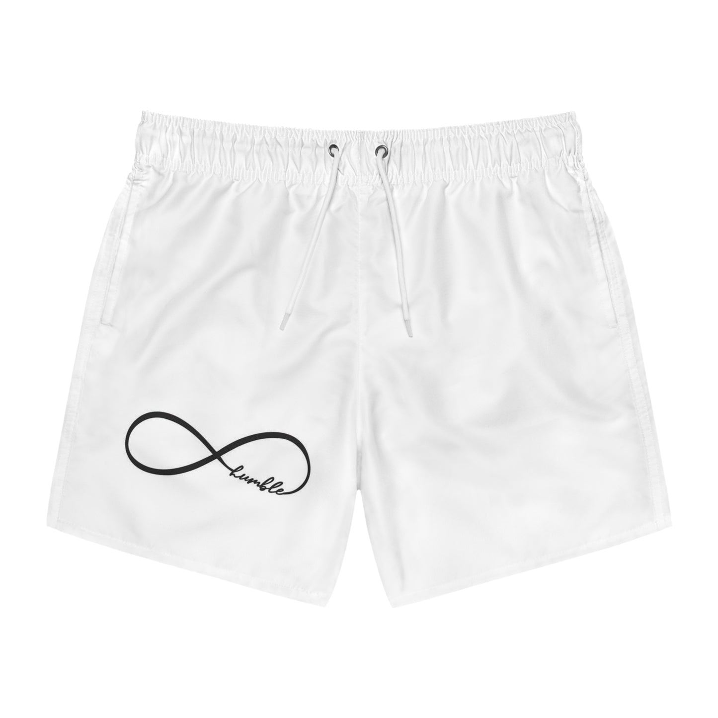 Humble Infinity Swim Trunks - White Beach Shorts for Summer Fun