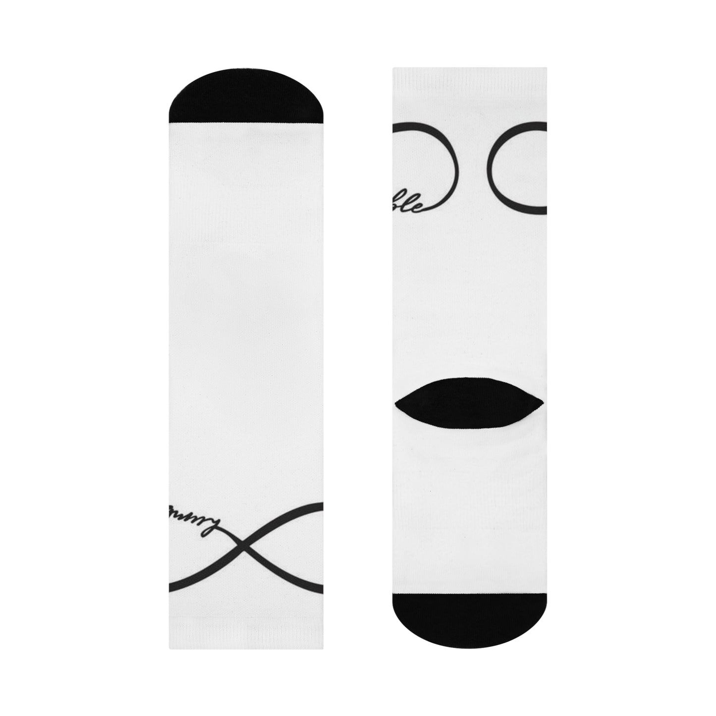 Inspirational Cushioned Crew Socks - 'Humble' Design for Everyday Comfort