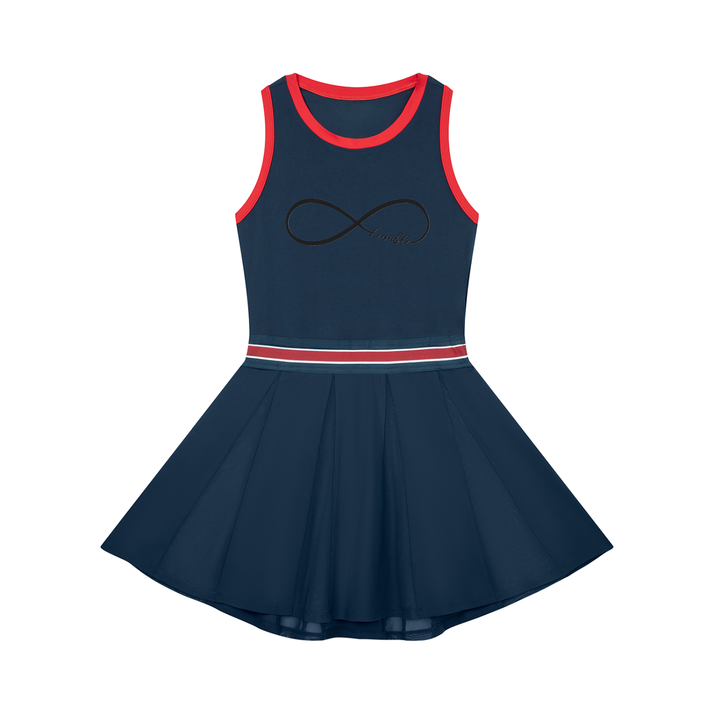 Women's Color Block A-Line Sleeveless Dress