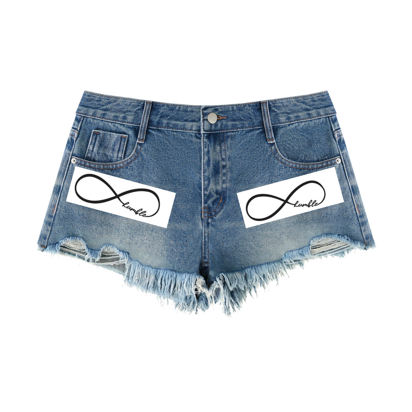 Women's Vintage Wash Raw Hem Denim Shorts