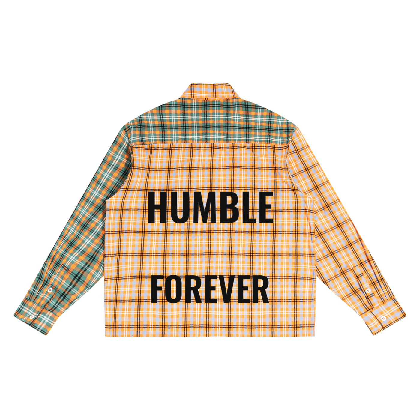 Unisex Oversized Plaid Color Block Shirt