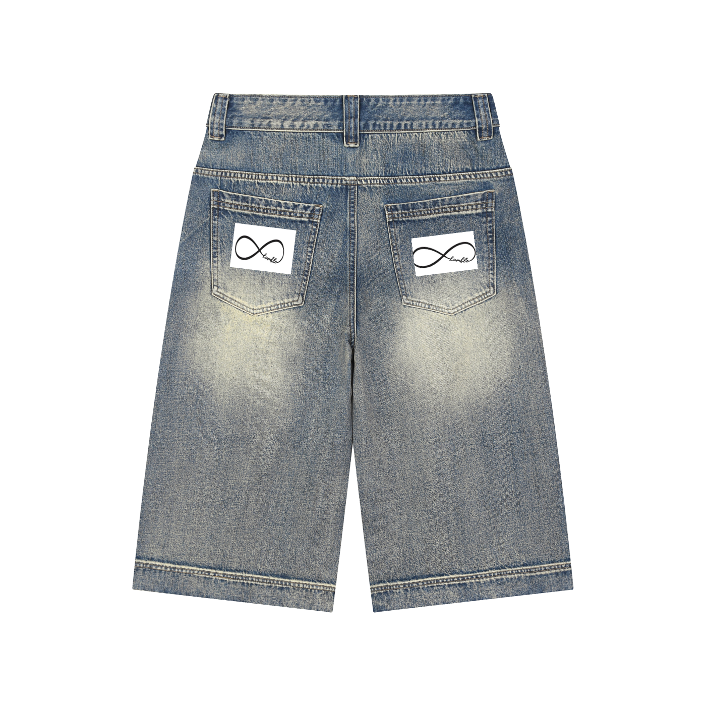 Vintage Wash Baggy Denim Shorts