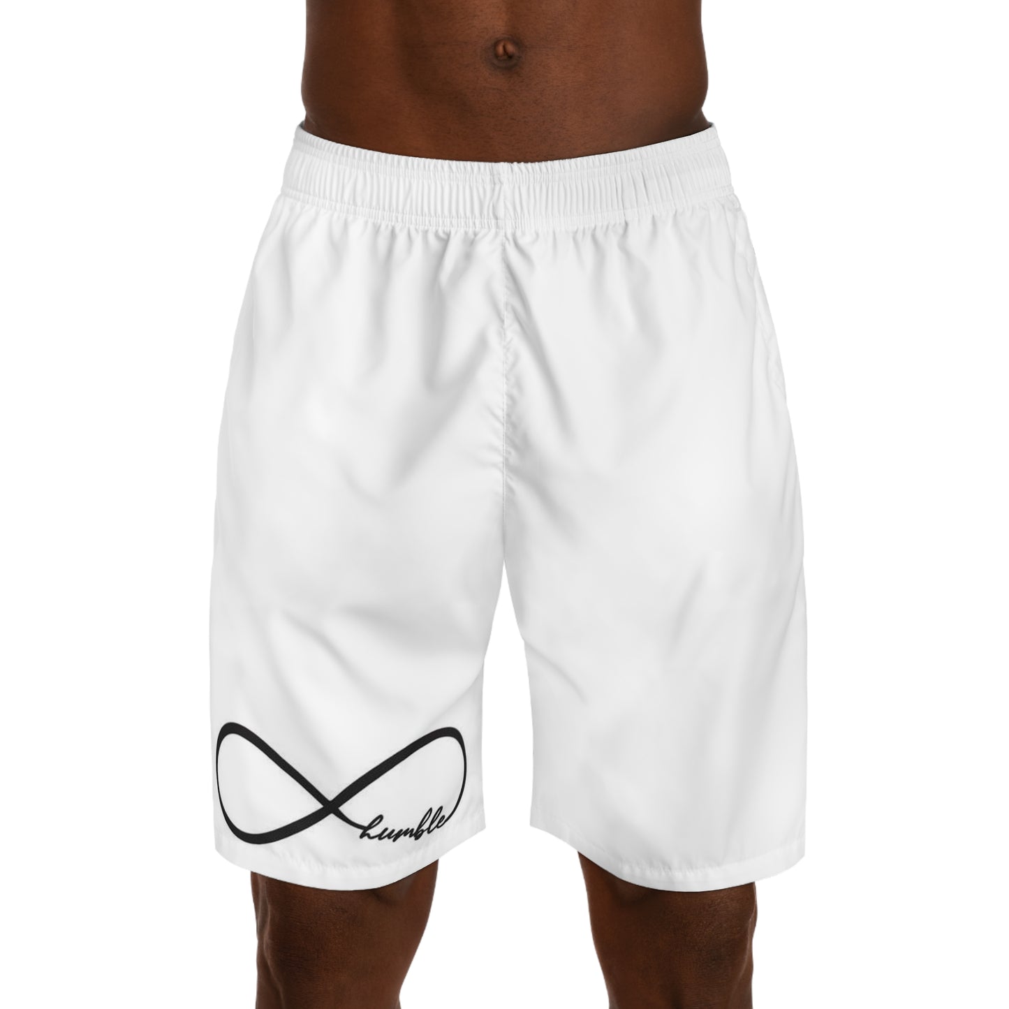 Humble Infinity Men's Jogger Shorts - White Athletic Wear