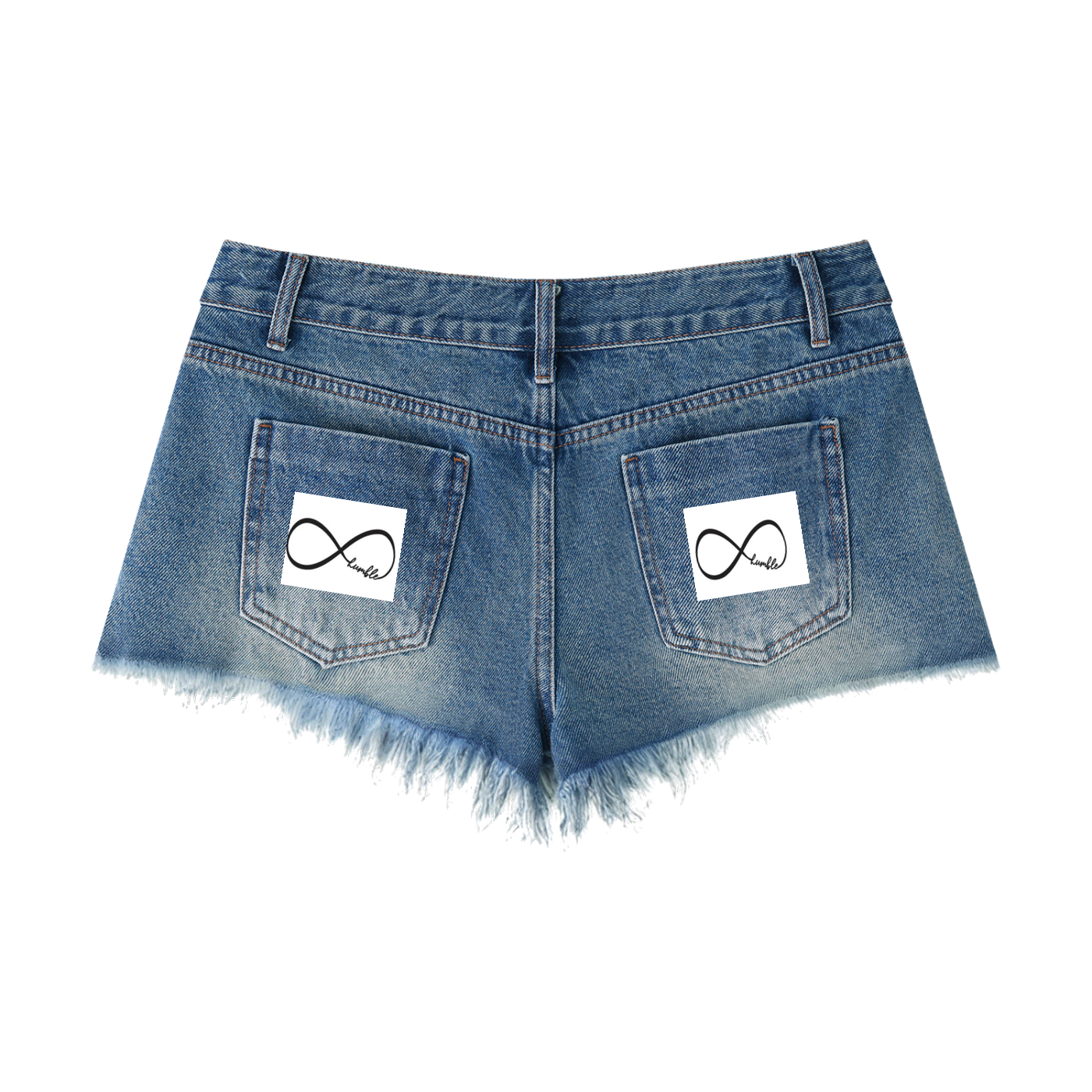 Women's Vintage Wash Raw Hem Denim Shorts