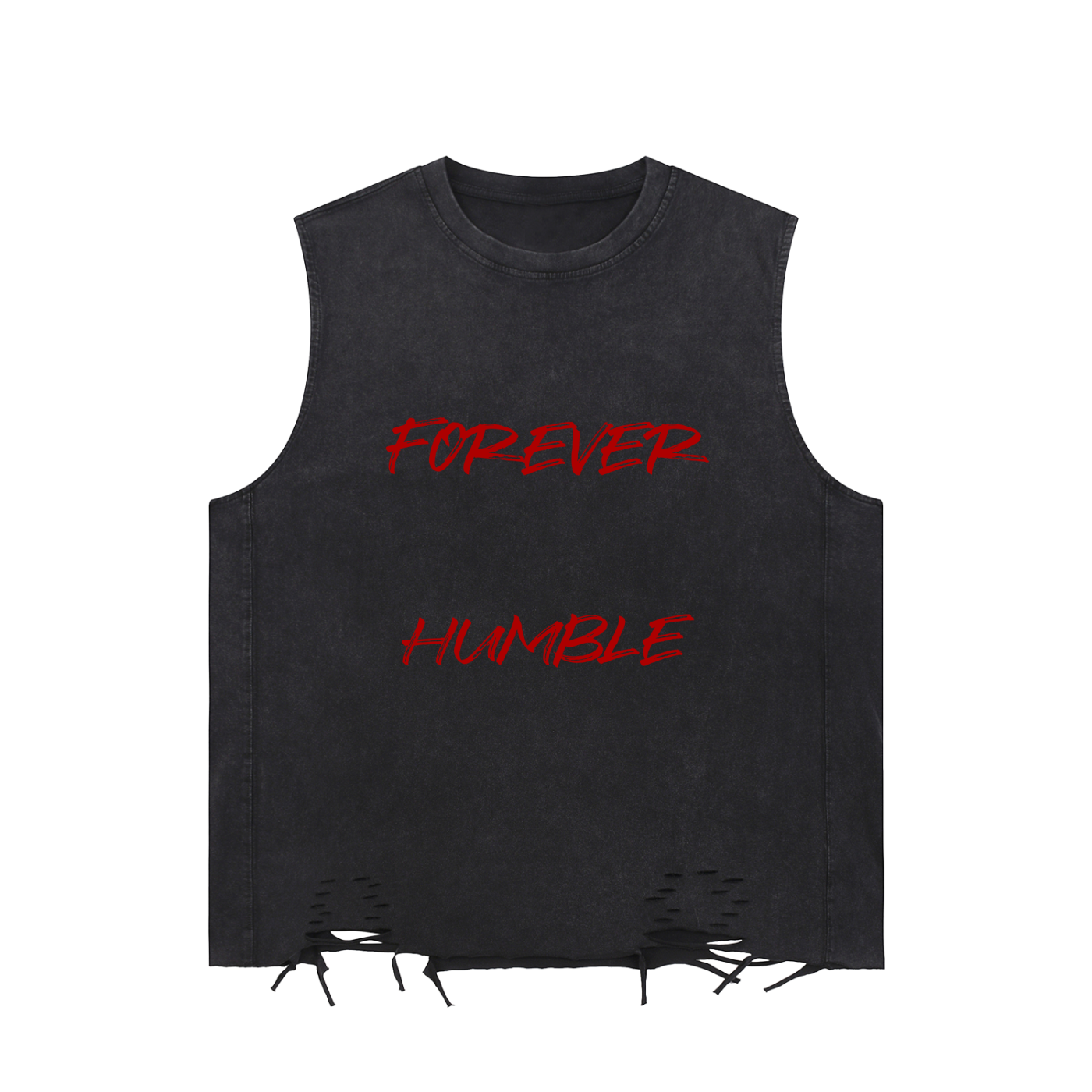Snow Washed Raw-Hem Tank Top