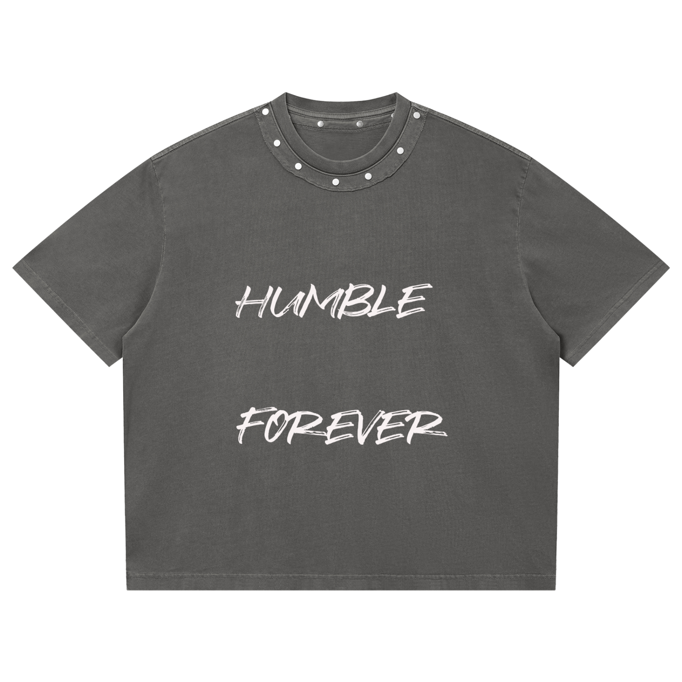 Unisex Washed Boxy Studded T-Shirt
